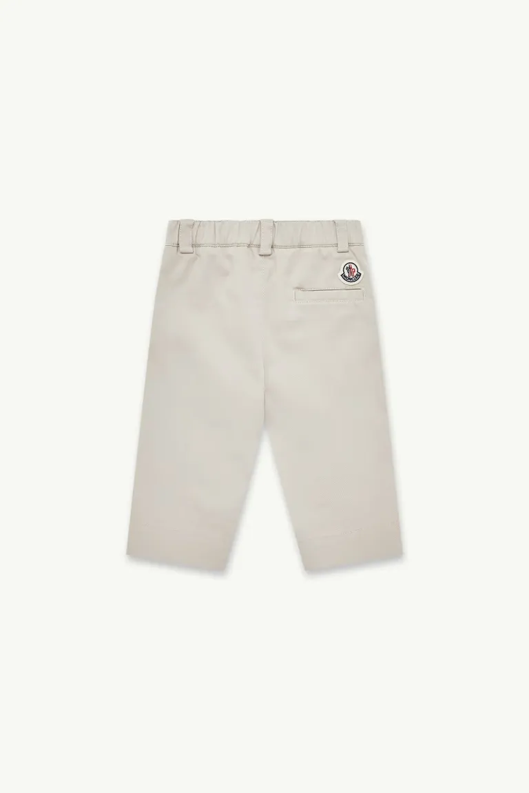 Moncler Enfant Logo Patch Gabardine Pants