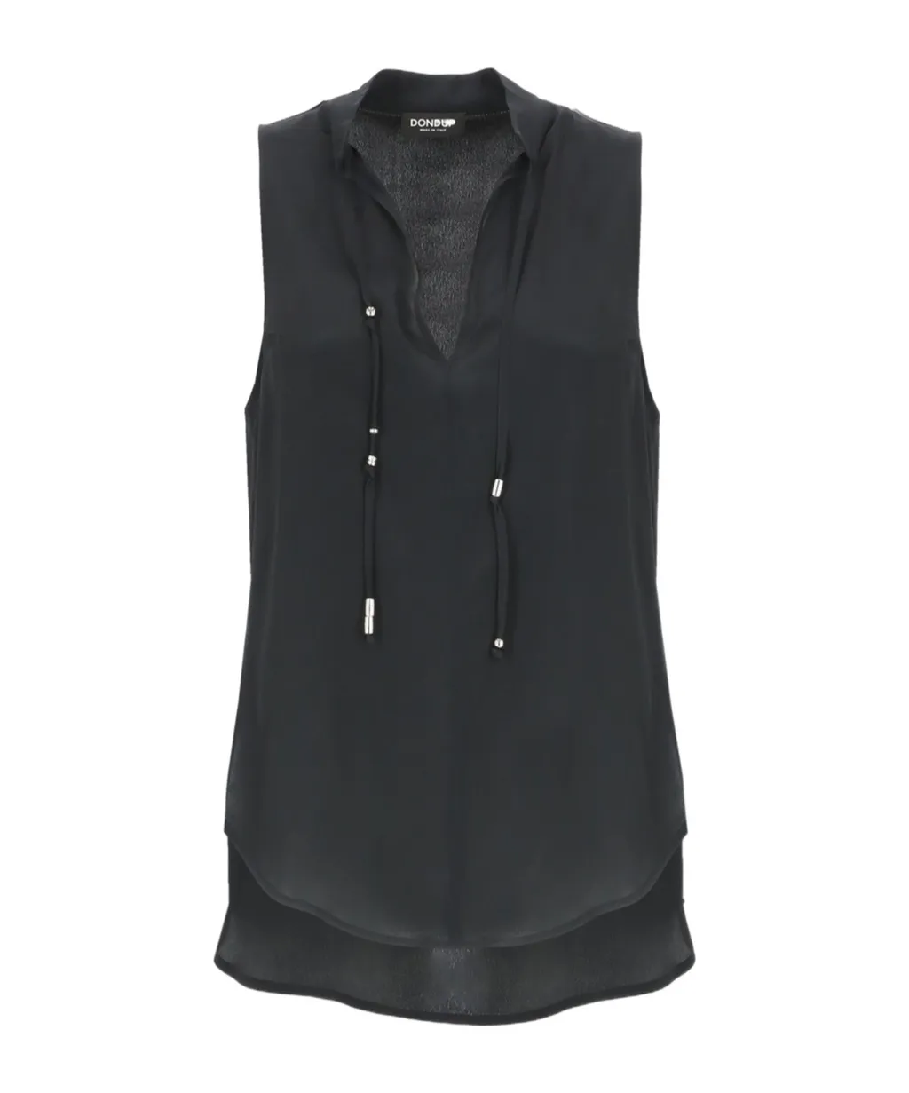 Keyhole-Neck Sleeveless Dress