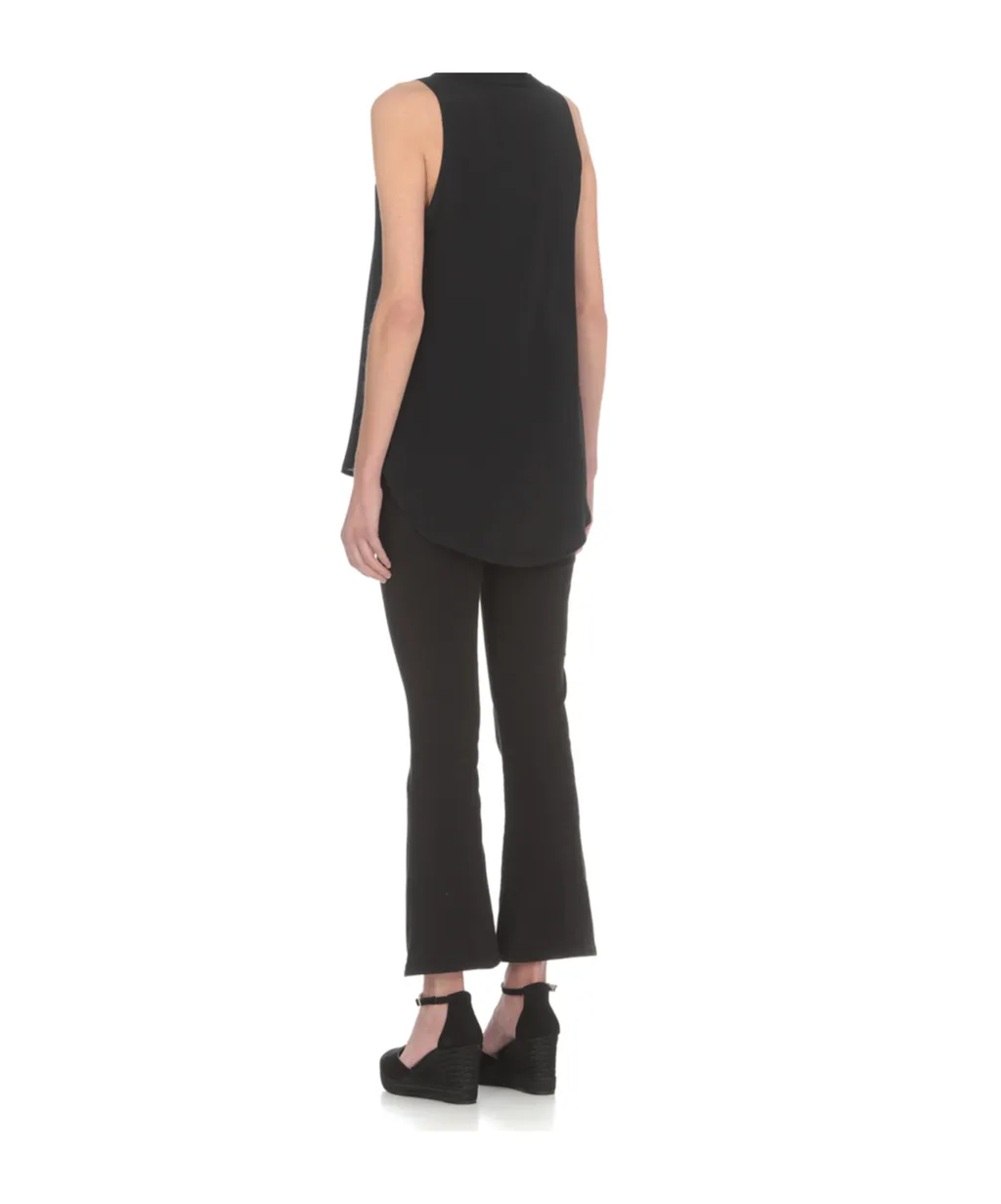 Keyhole-Neck Sleeveless Dress