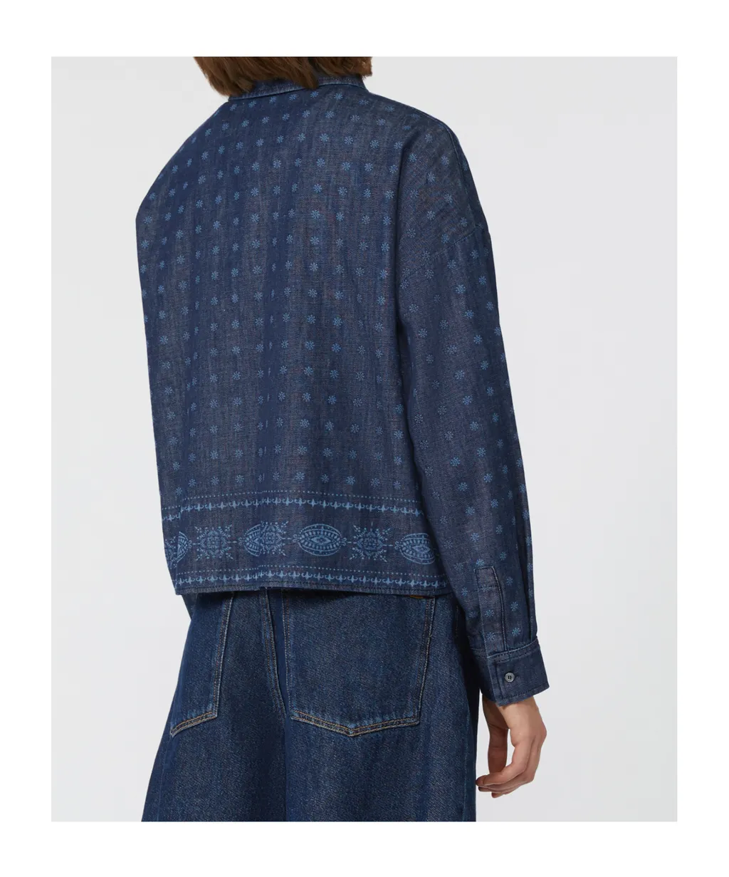 Laser-Cut Denim Shirt