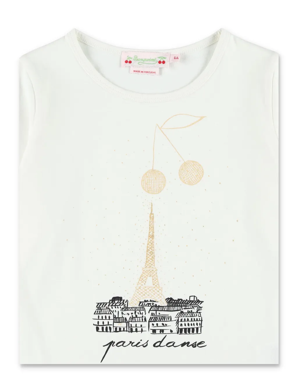 Bonpoint Eiffel-Tower And Cherry Printed T-Shirt