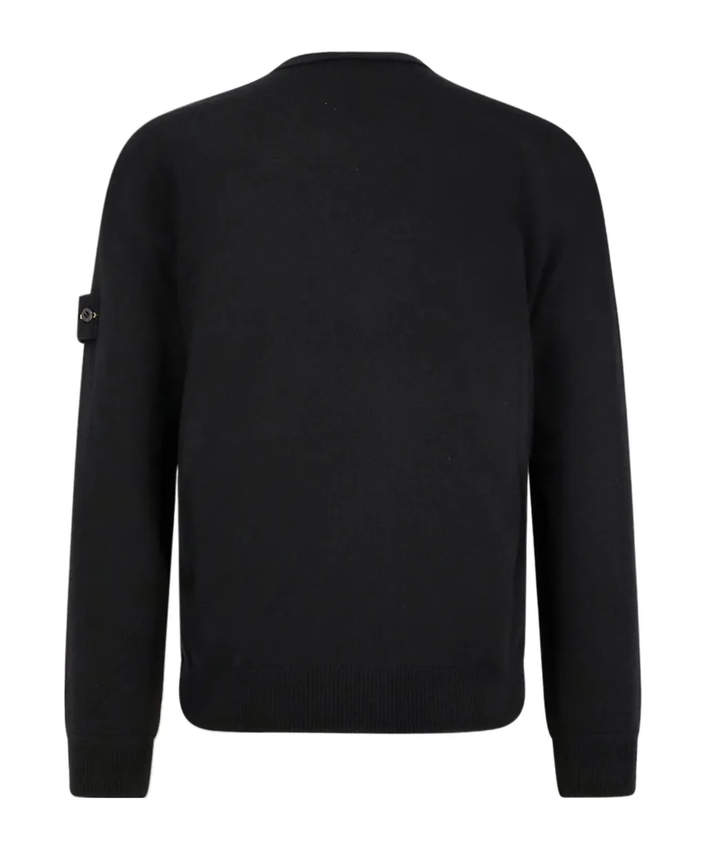 Stone Island Logo Patch Knitted Cardigan