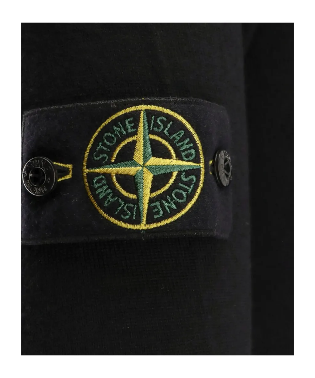 Stone Island Logo Patch Knitted Cardigan