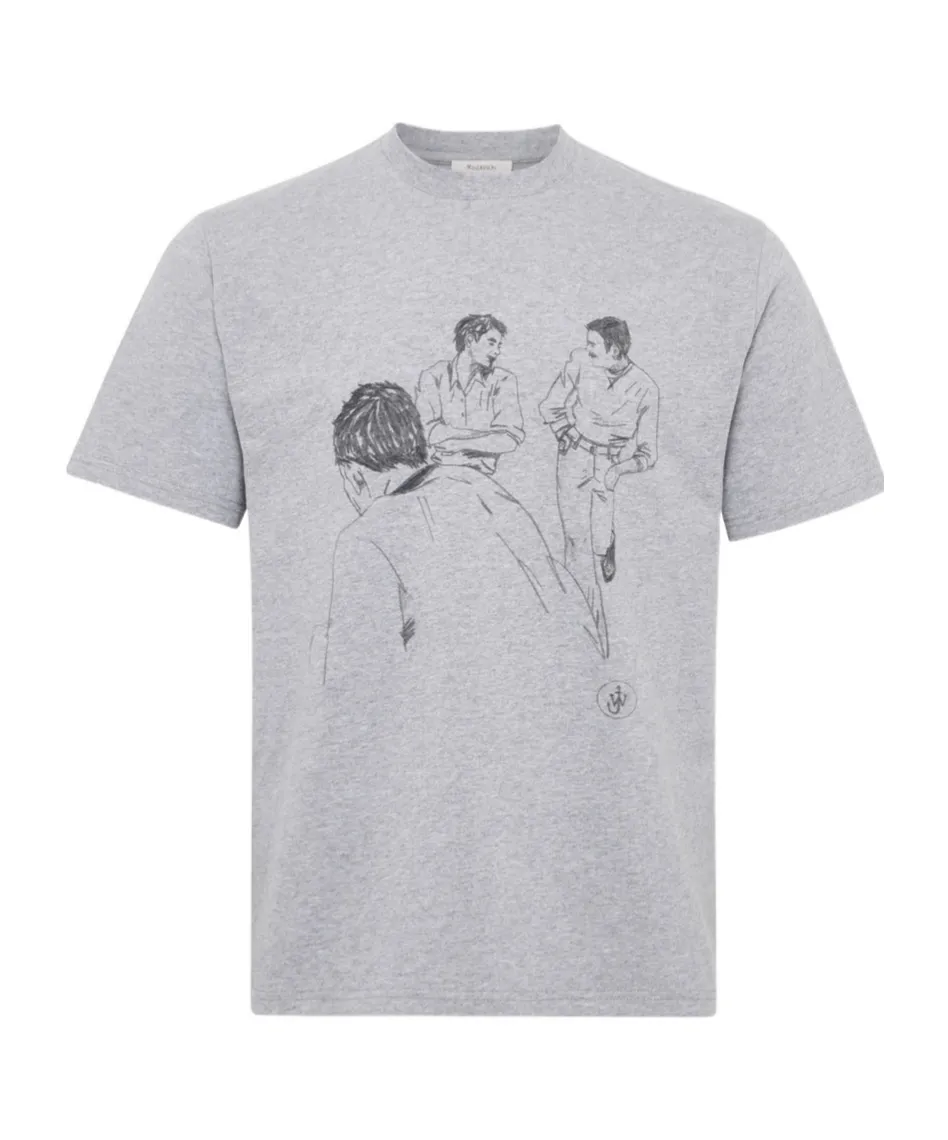Jw Anderson Cafe Scene Printed T-Shirt