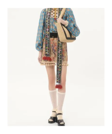 Embroidered Mini Skirt