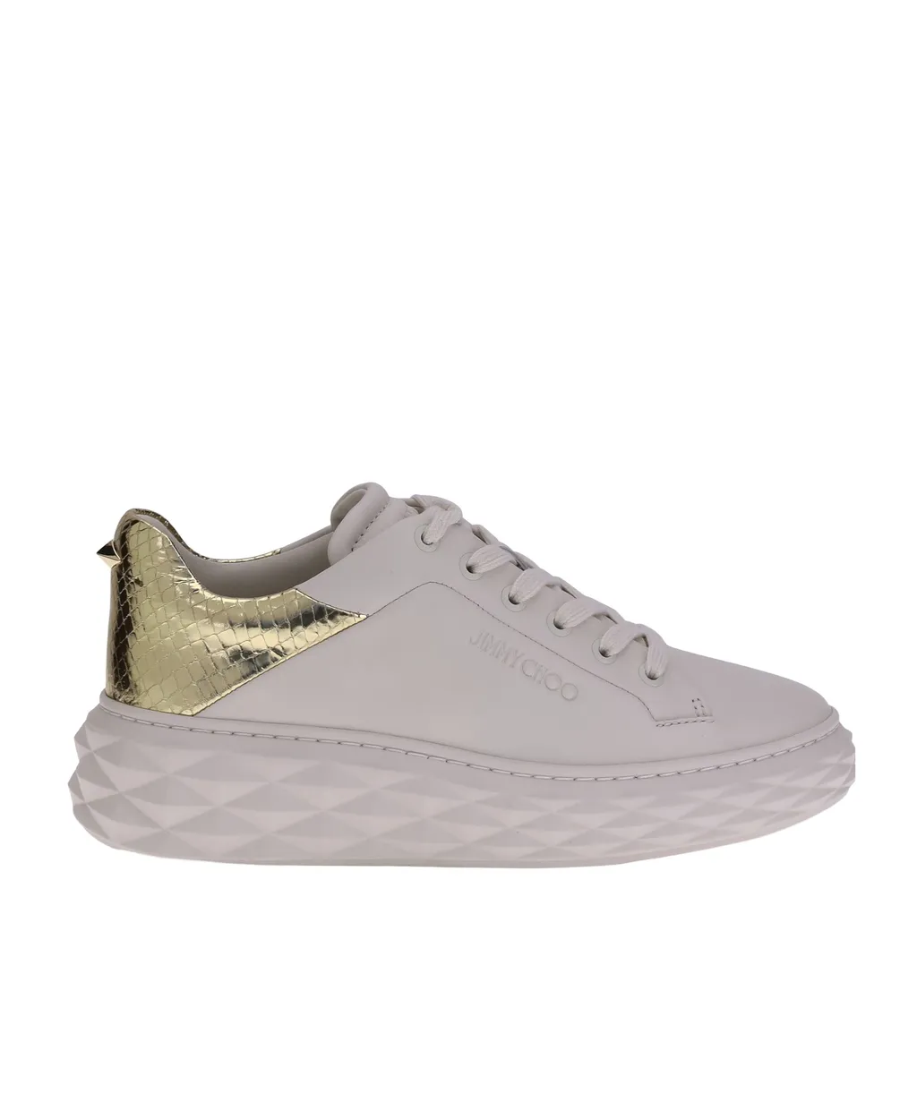 Jimmy Choo Round Toe Lace-Up Sneakers
