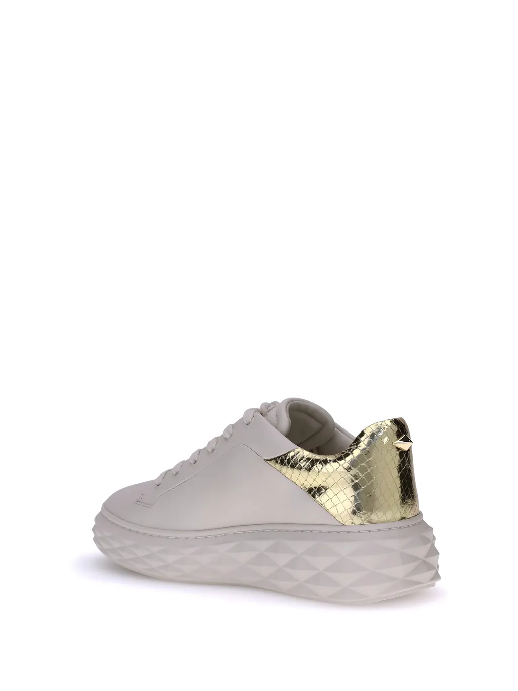Jimmy Choo Round Toe Lace-Up Sneakers