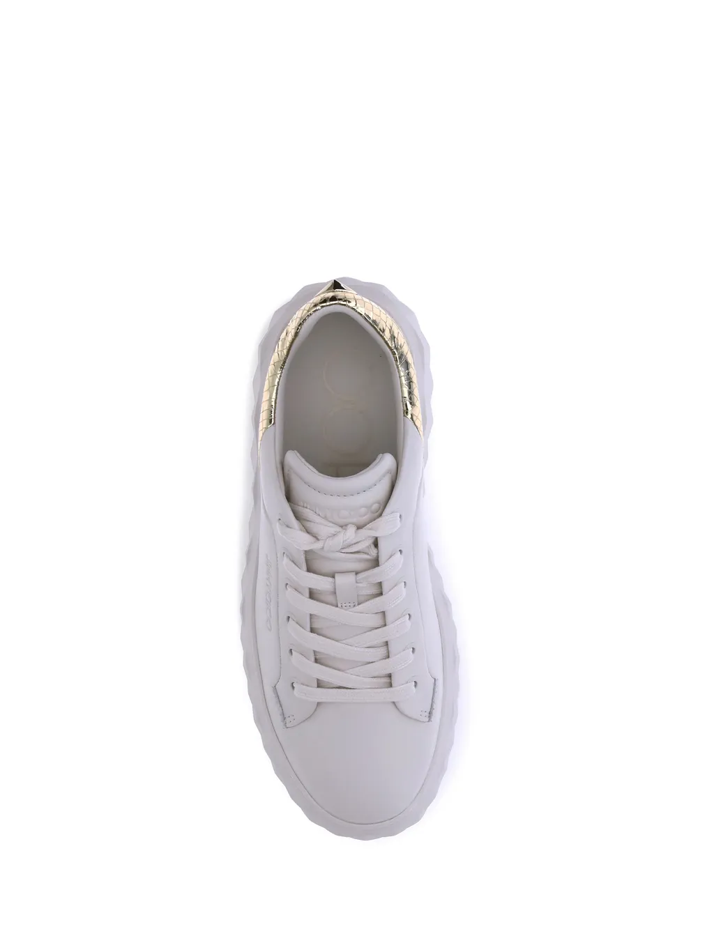 Jimmy Choo Round Toe Lace-Up Sneakers
