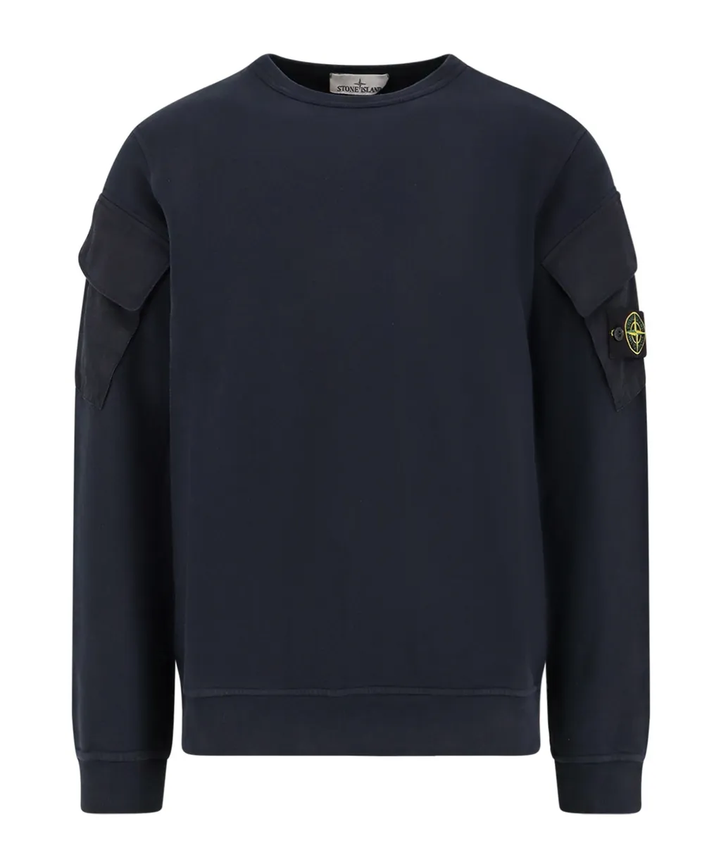 Stone Island Logo Patch Crewneck Sweatshirt