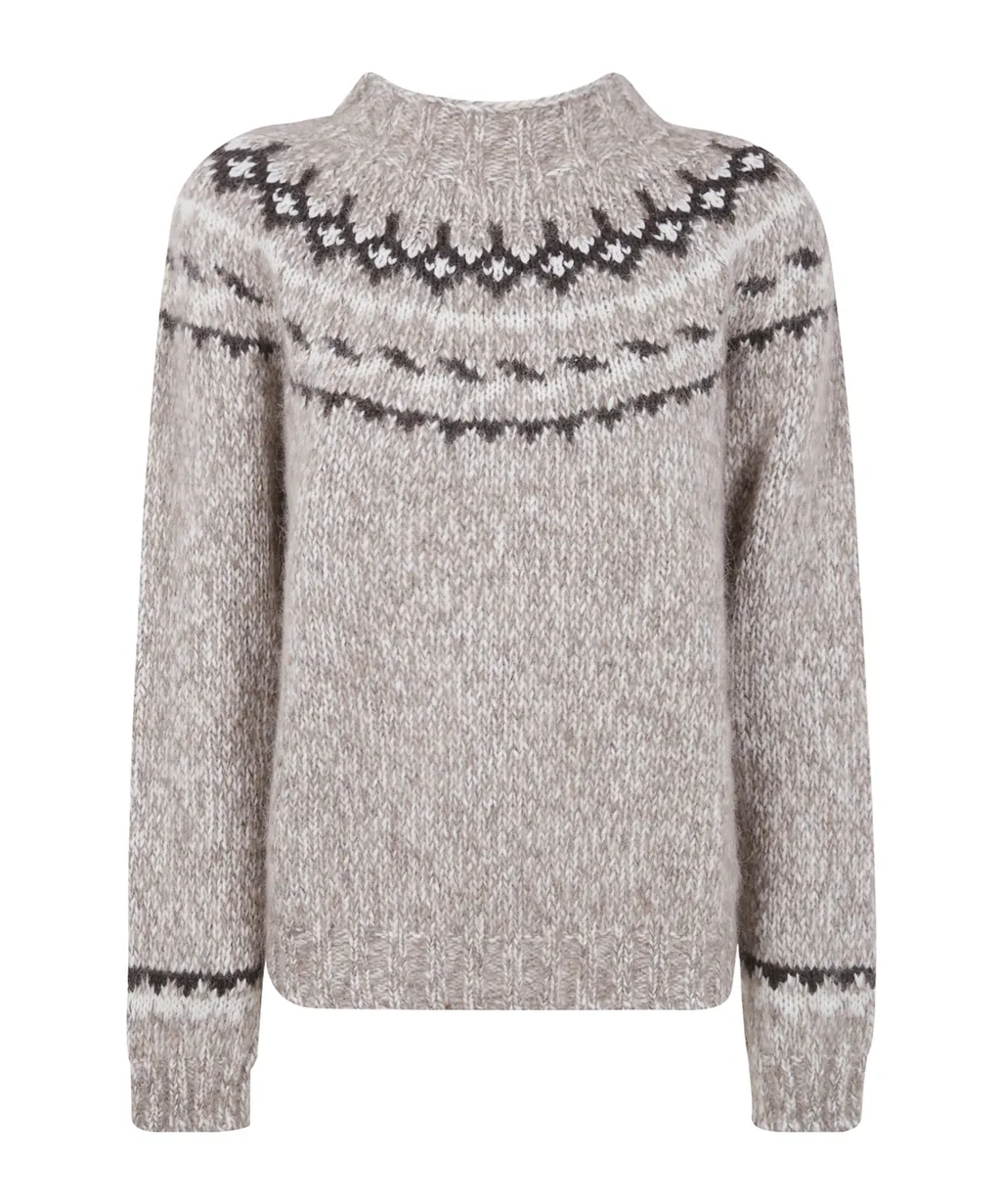 Fair Isle-Knit Crew-Neck Sweater