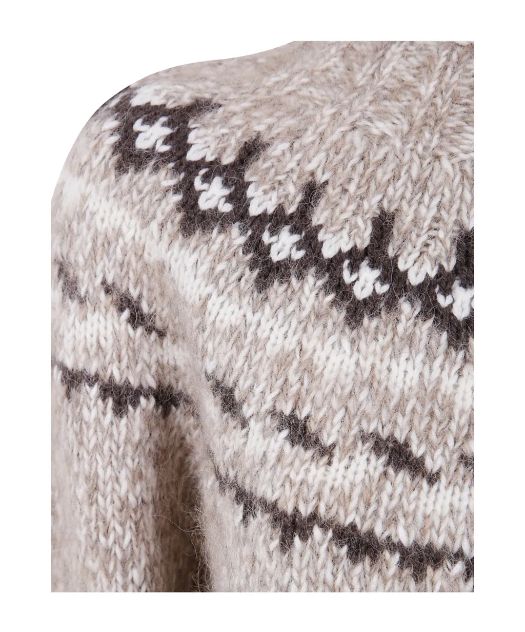 Fair Isle-Knit Crew-Neck Sweater