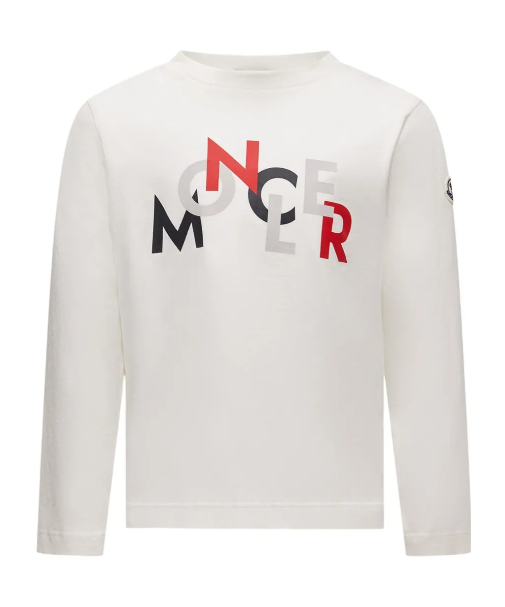 Moncler Enfant Logo Printed Crewneck T-Shirt