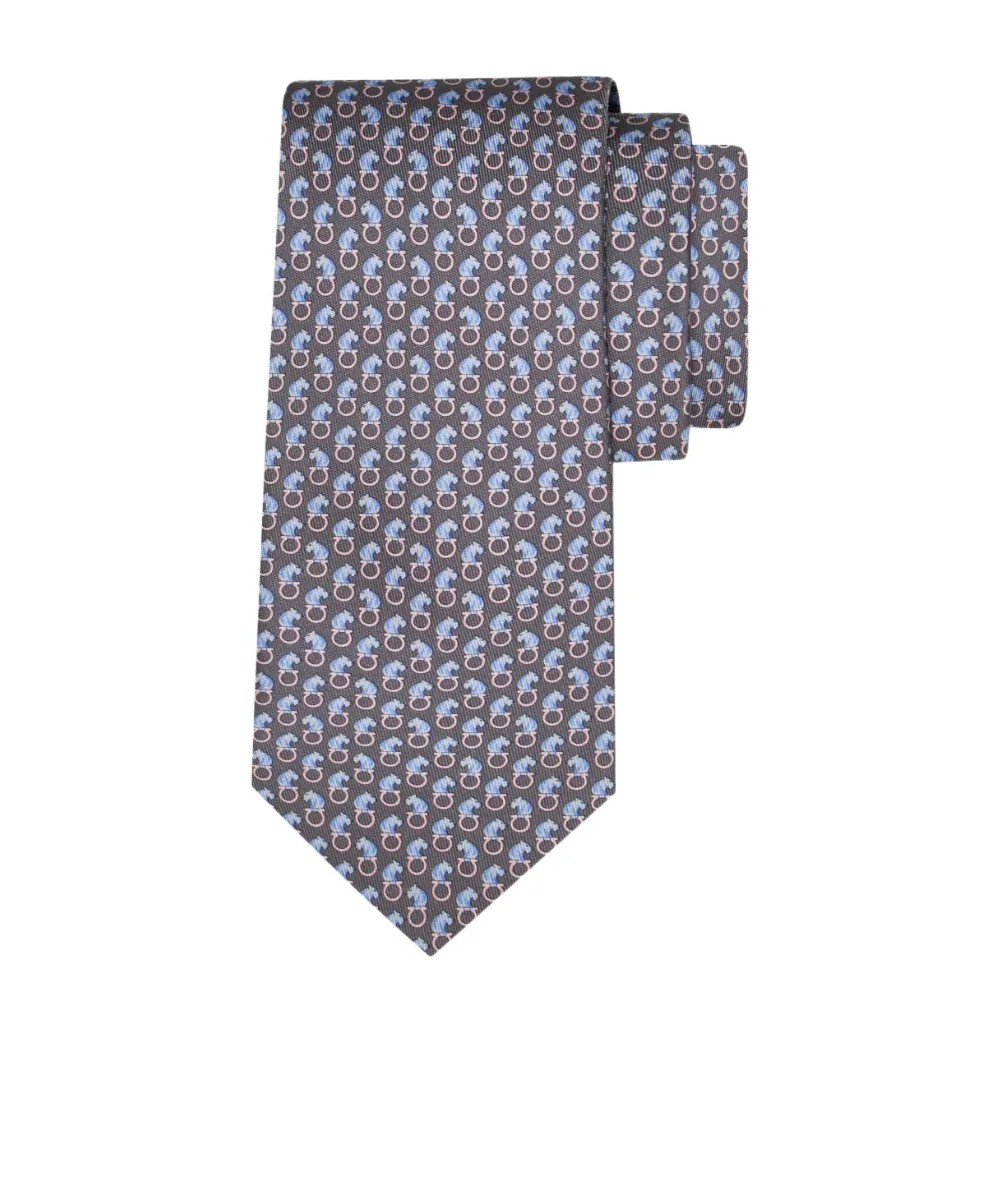 Feline Print Silk Tie