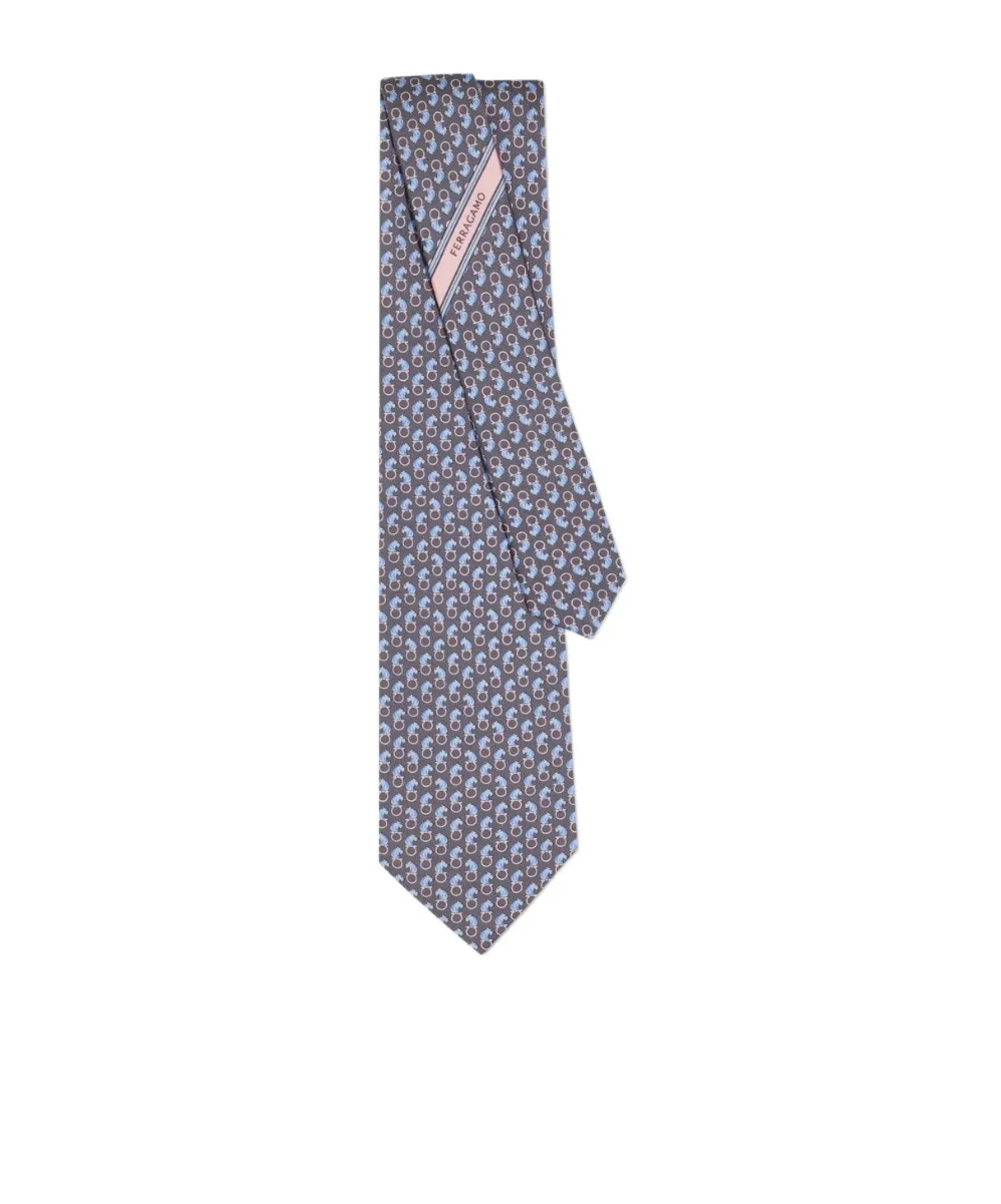 Feline Print Silk Tie