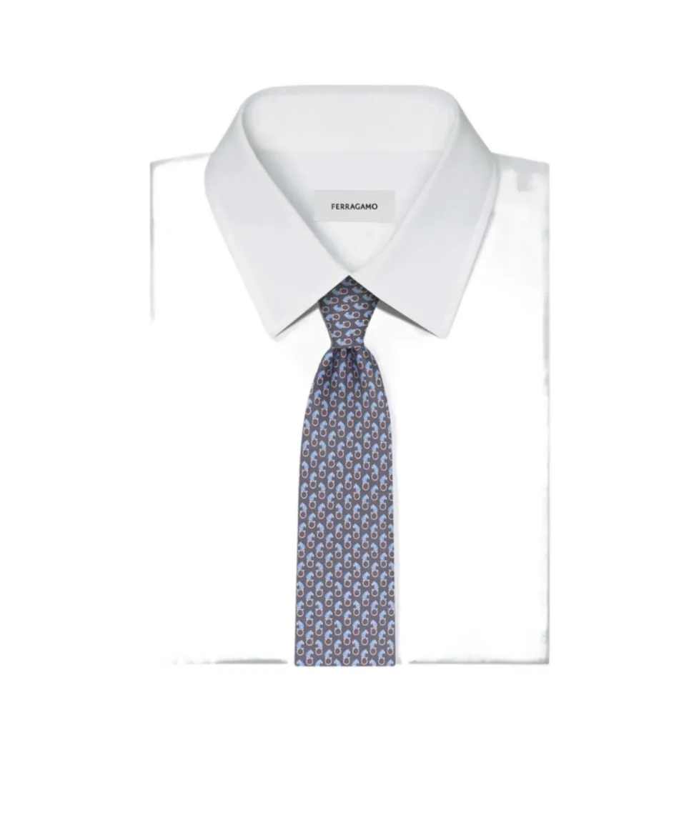 Feline Print Silk Tie