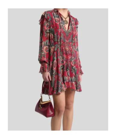 Silk-Blend Mini Dress With Print