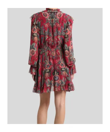 Silk-Blend Mini Dress With Print