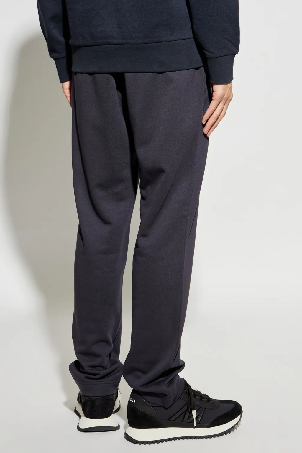 Moncler Logo Patch Straight Leg Pants