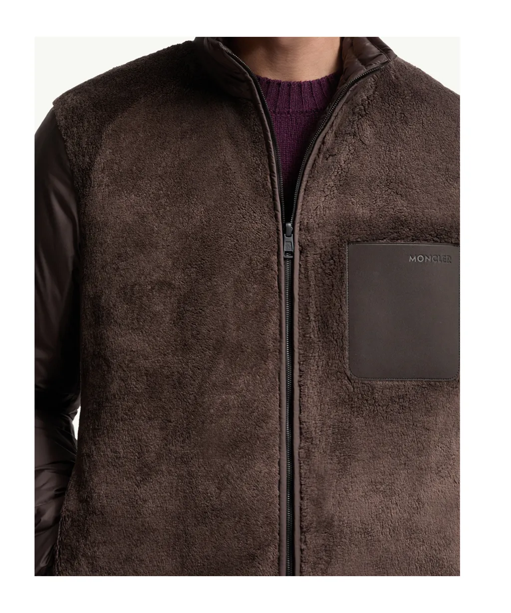 Moncler Livra Reversible Teddy Short Down Jacket