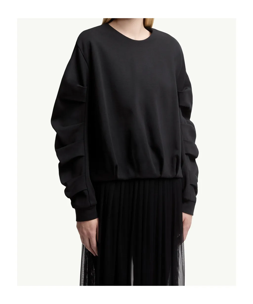 Moncler Pleated Crewneck Sweatshirt