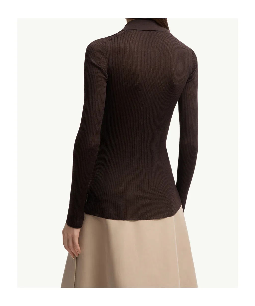 Moncler Button Detailed Long-Sleeved Polo Shirt