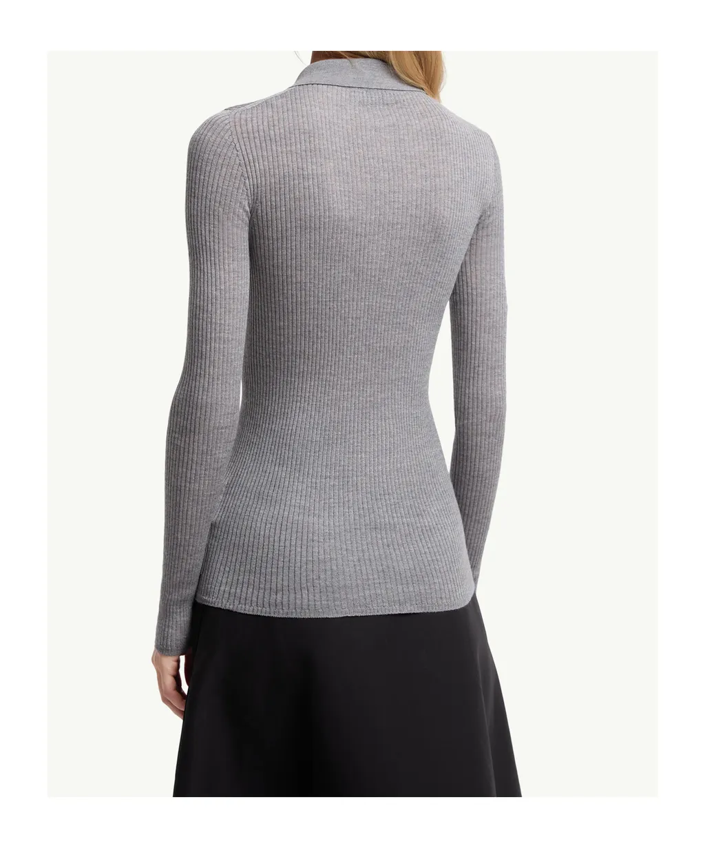Moncler Button Detailed Long-Sleeved Polo Shirt