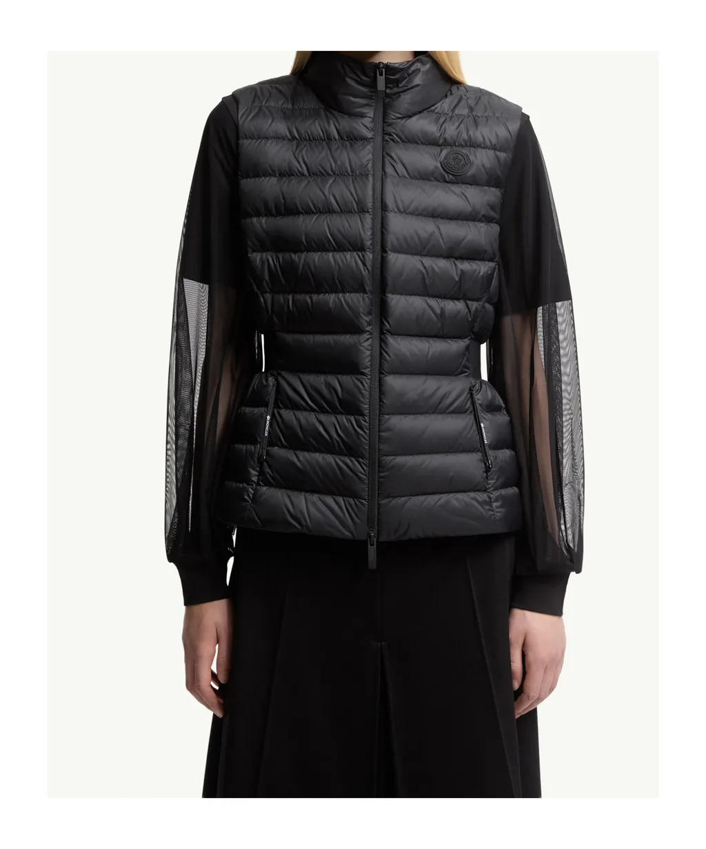 Moncler Logo Patch Zip-Up Down Vest