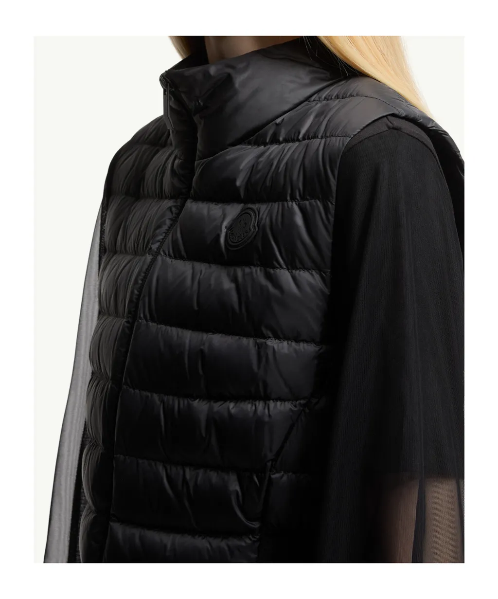 Moncler Logo Patch Zip-Up Down Vest