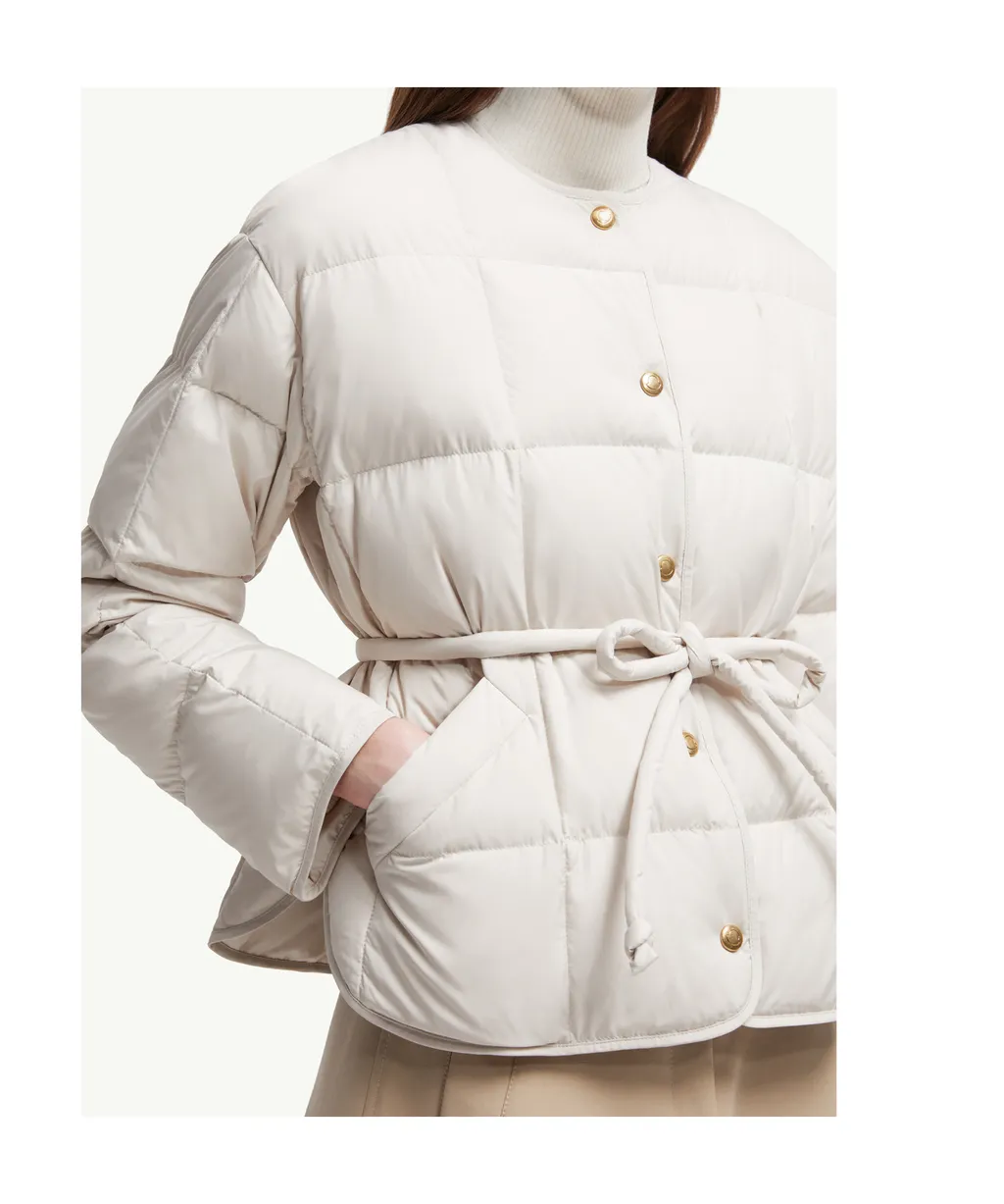 Moncler Caramagne Buttpn-Up Belted Jacket