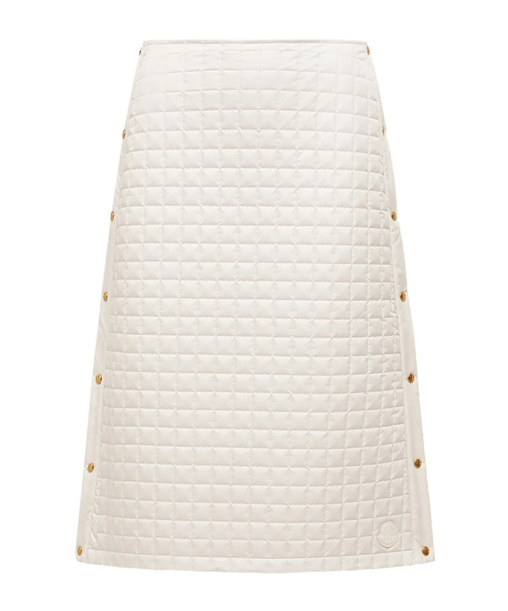 Moncler Square-Quilted Padded Midi Skirt