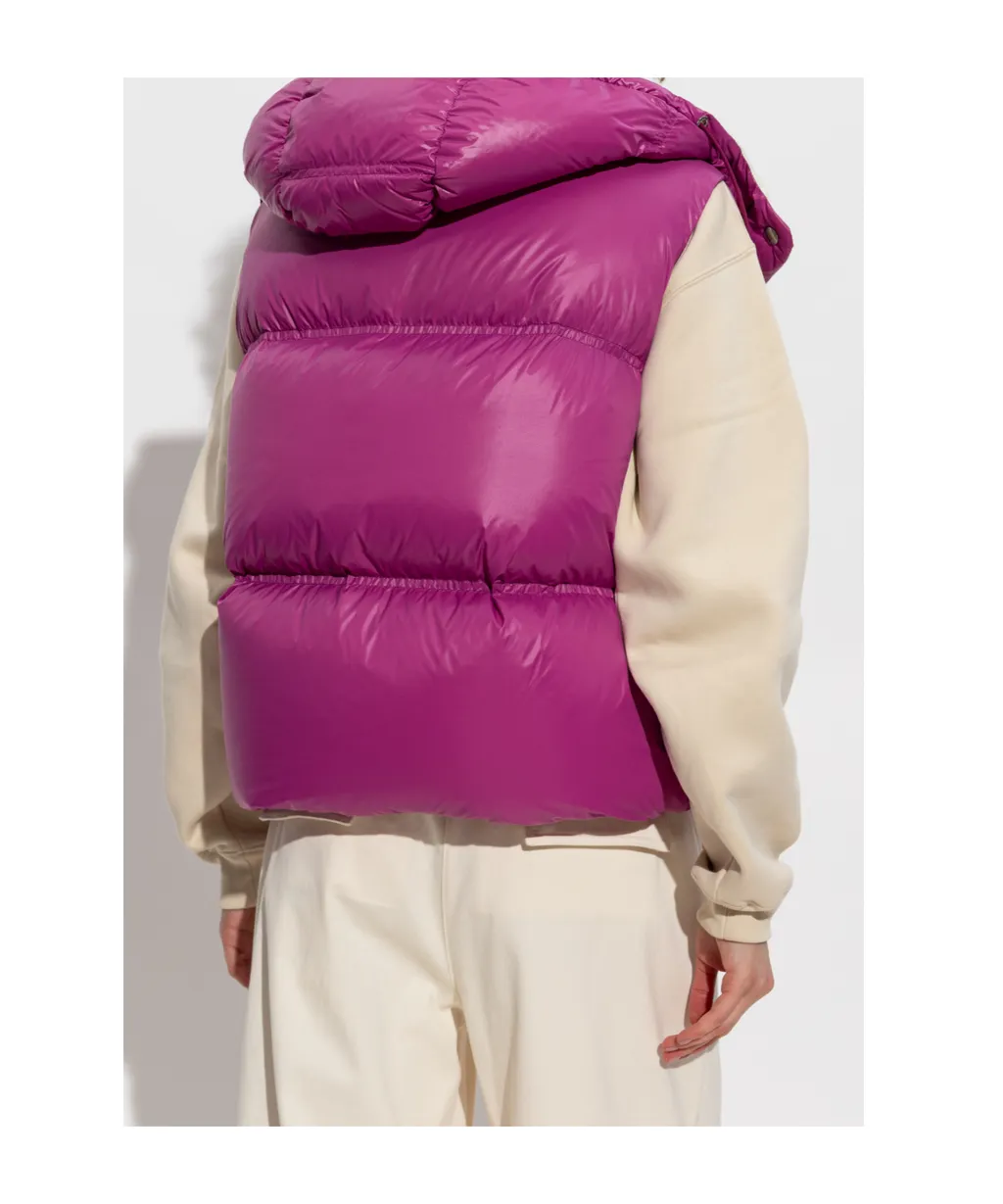 Moncler Pario Logo Patch Hooded Padded Vest