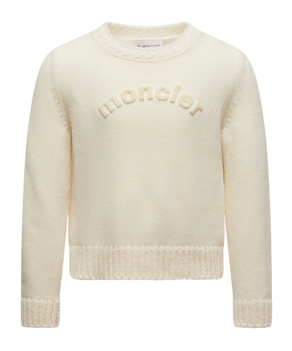 Textured Logo Wool Jumper