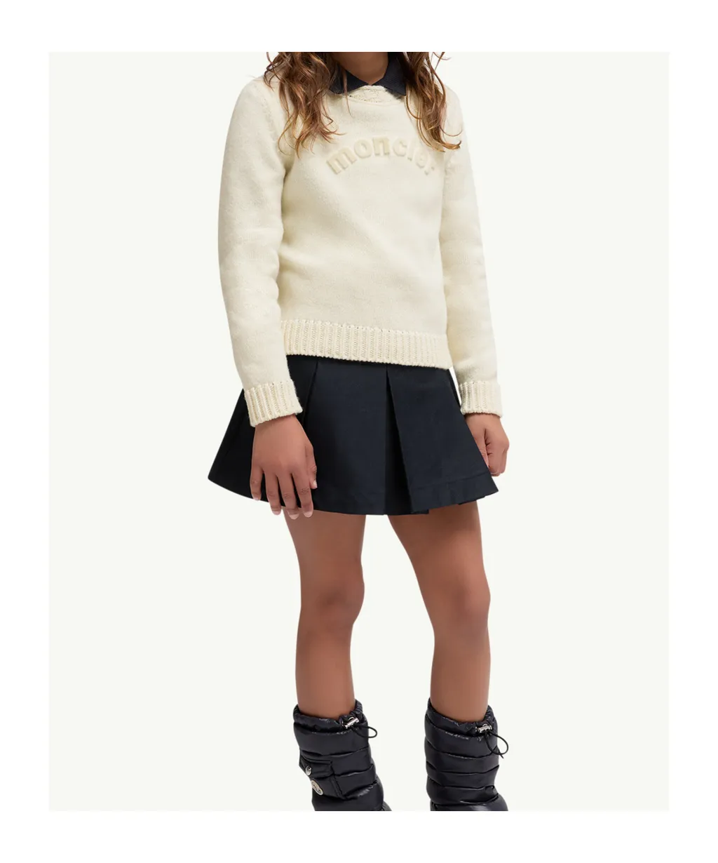 Textured Logo Wool Jumper
