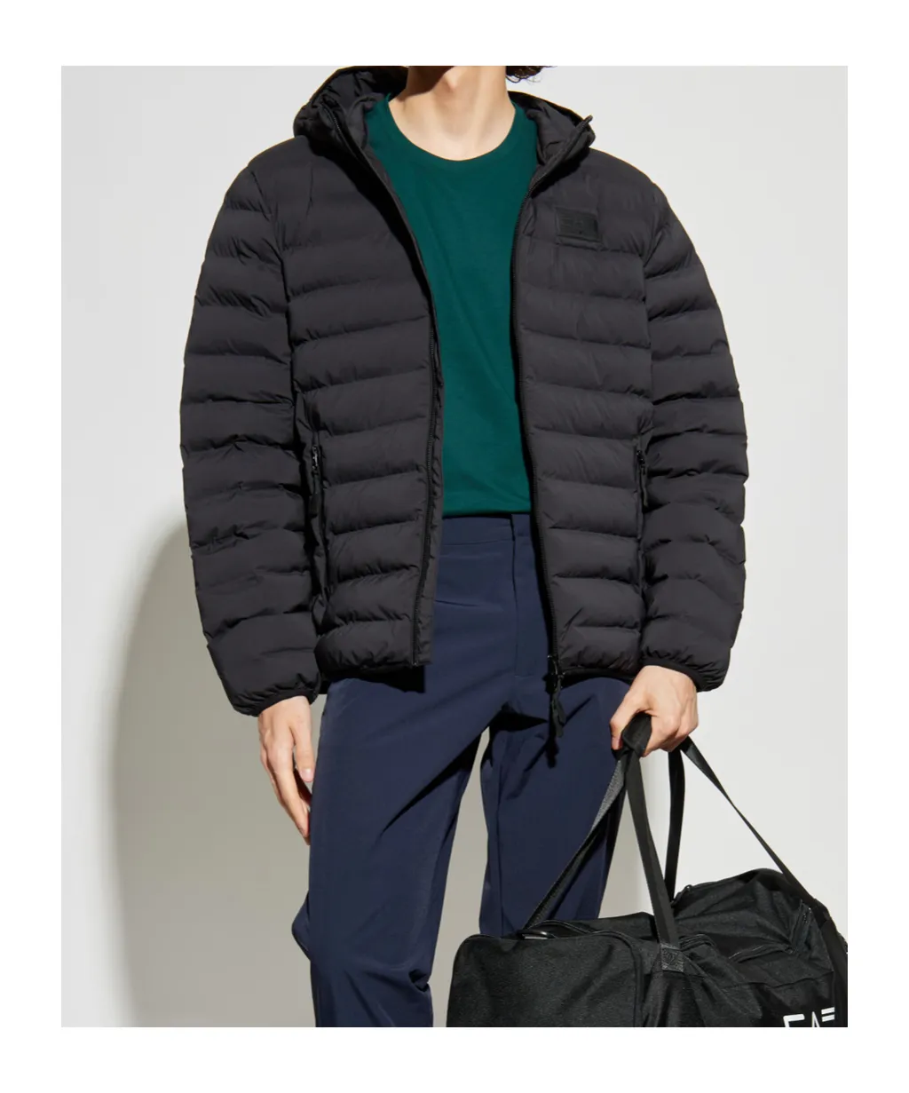 Ea7 Emporio Armani Logo Patch Zip-Up Jacket