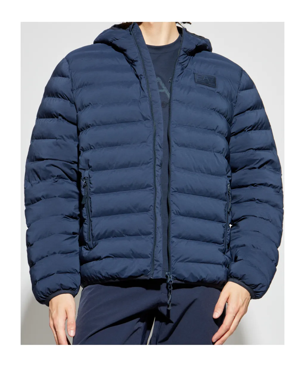 Ea7 Emporio Armani Logo Patch Zip-Up Jacket