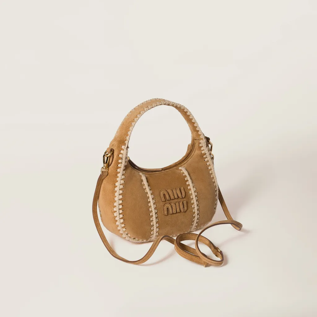 Wander Suede And Crochet Bag