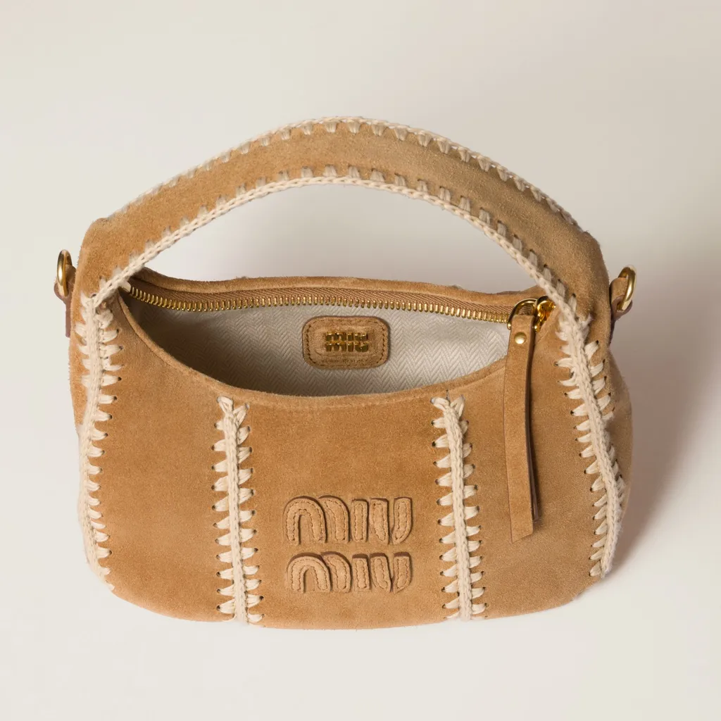 Wander Suede And Crochet Bag