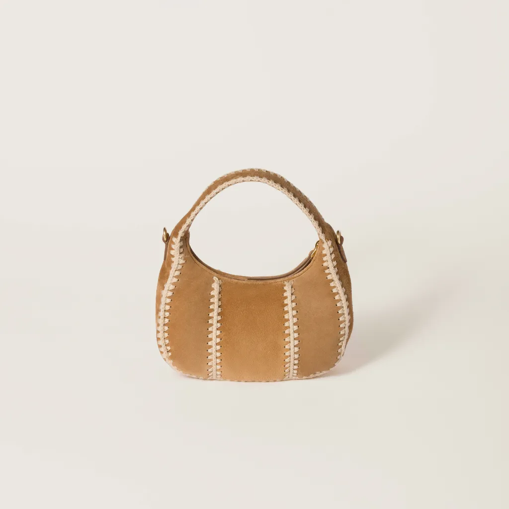 Wander Suede And Crochet Bag