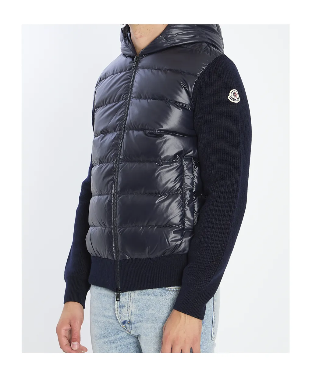 Moncler Shiny Padded Zip-Up Cardigan