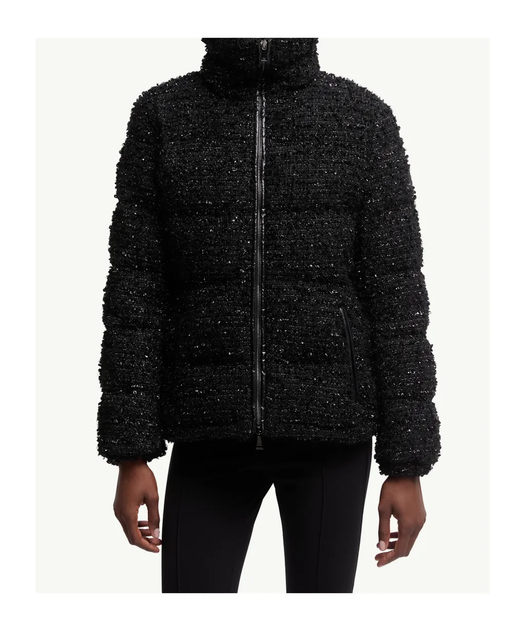 Moncler Urbel Tweed Short Down Jacket