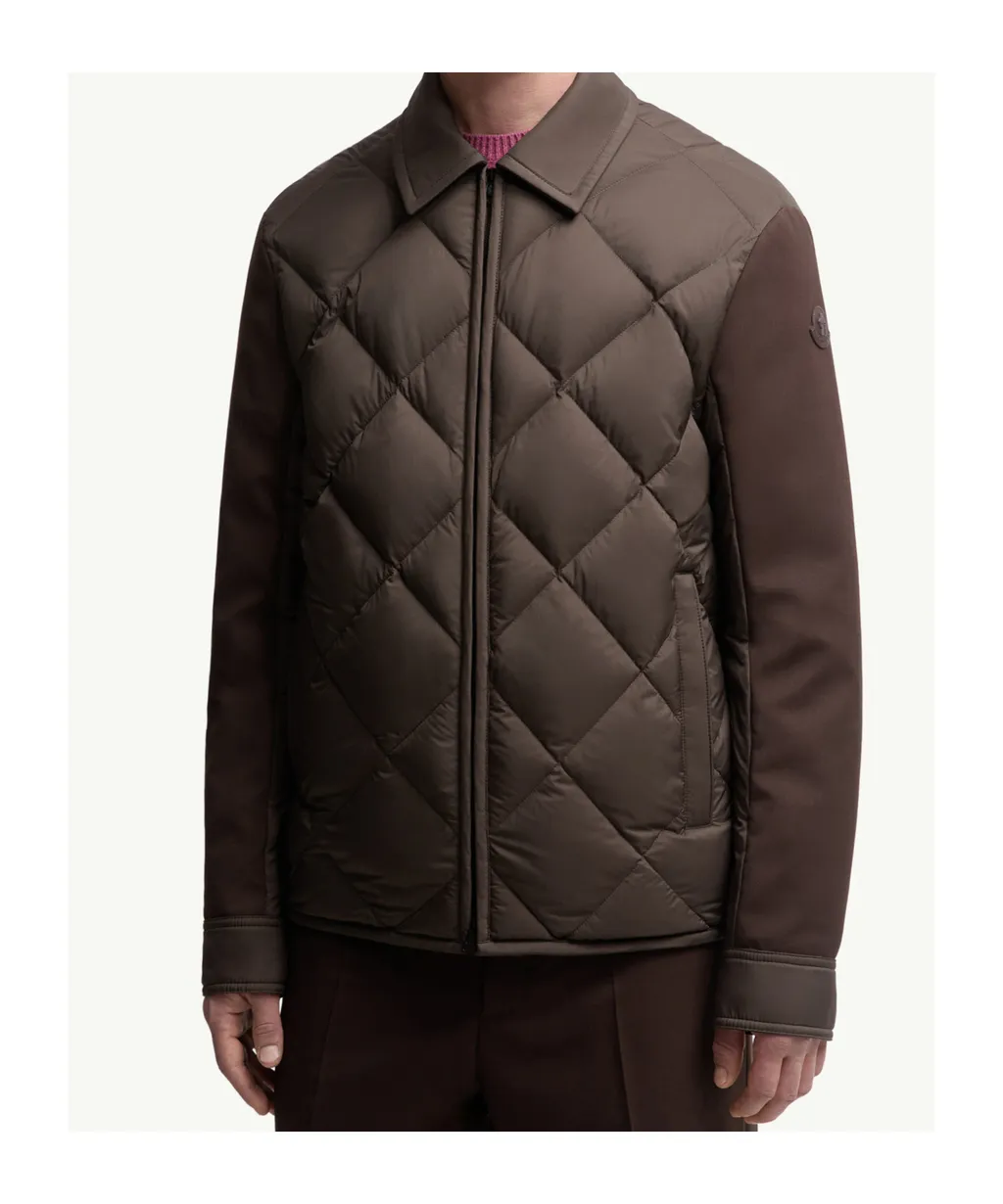 Aiguille Diamond-Quilted Down Shirt Jacket