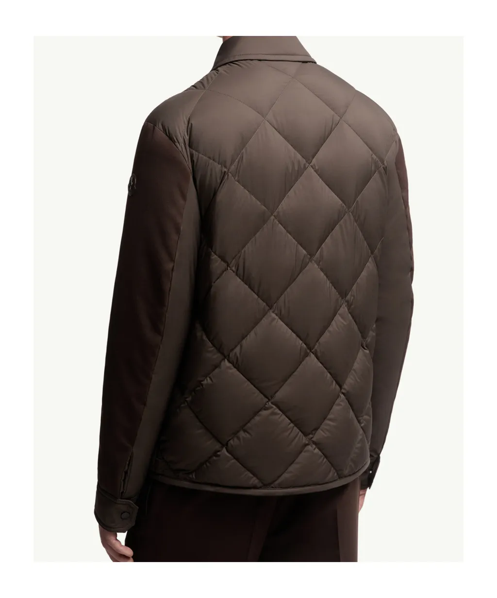 Aiguille Diamond-Quilted Down Shirt Jacket