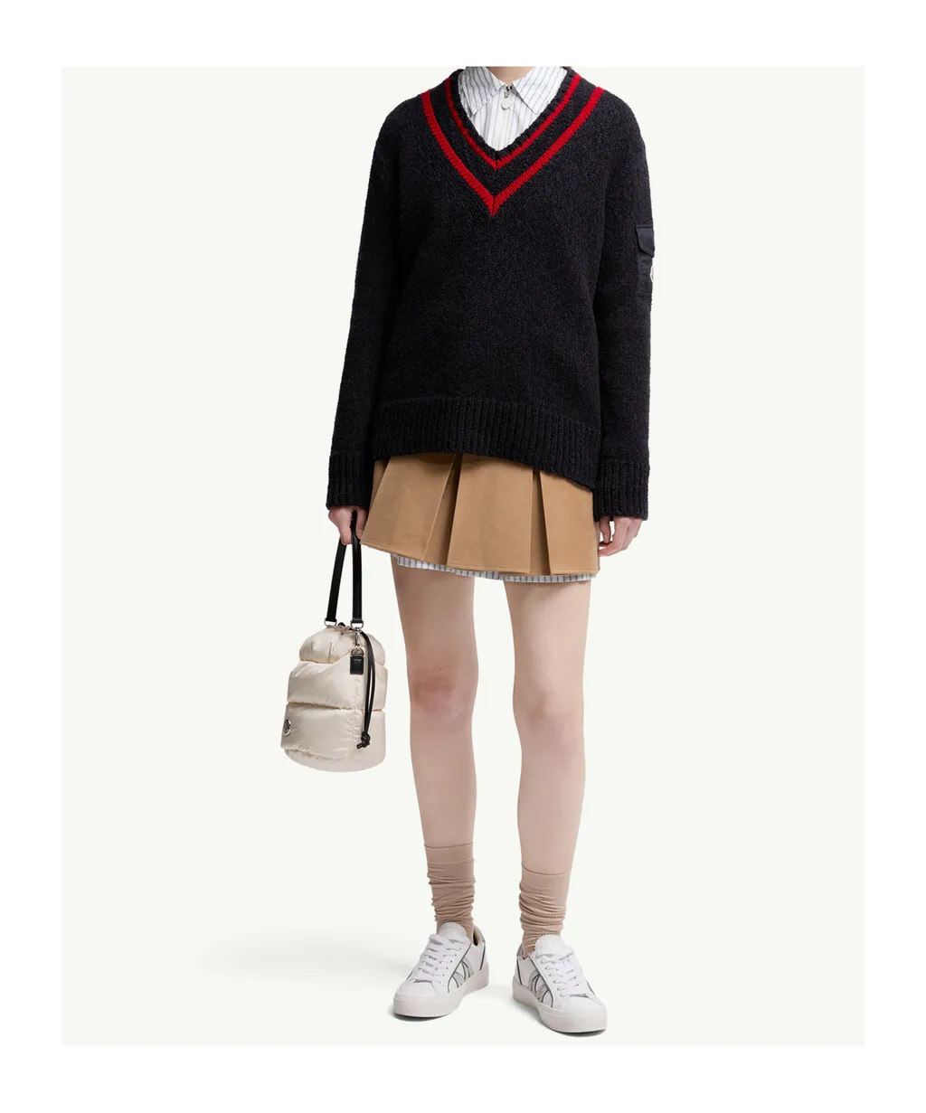 Moncler V-Neck Long Sleeved Sweater