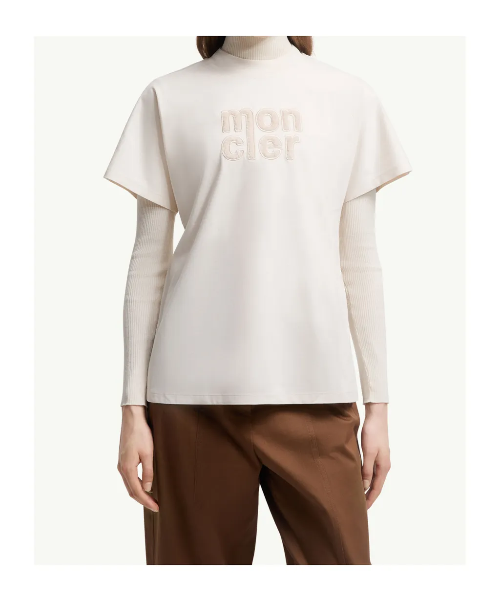Moncler Logo Embroidered Crewneck T-Shirt