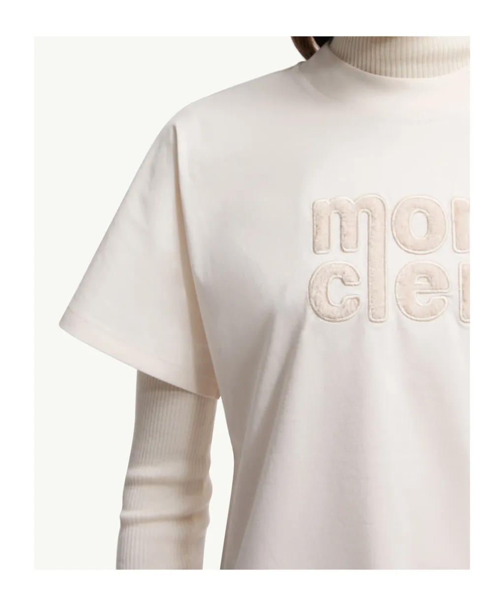 Moncler Logo Embroidered Crewneck T-Shirt
