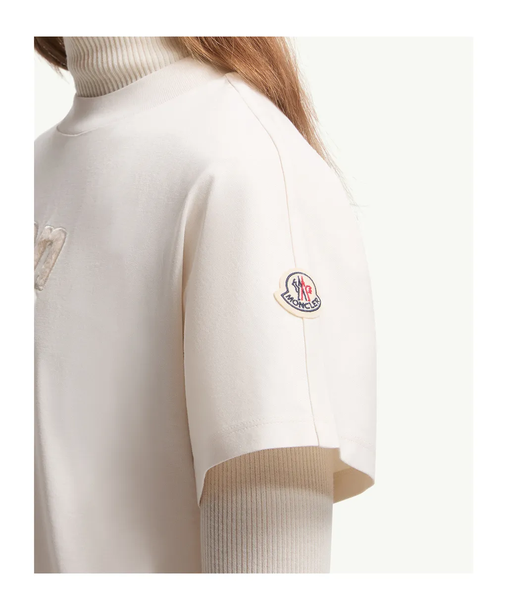 Moncler Logo Embroidered Crewneck T-Shirt