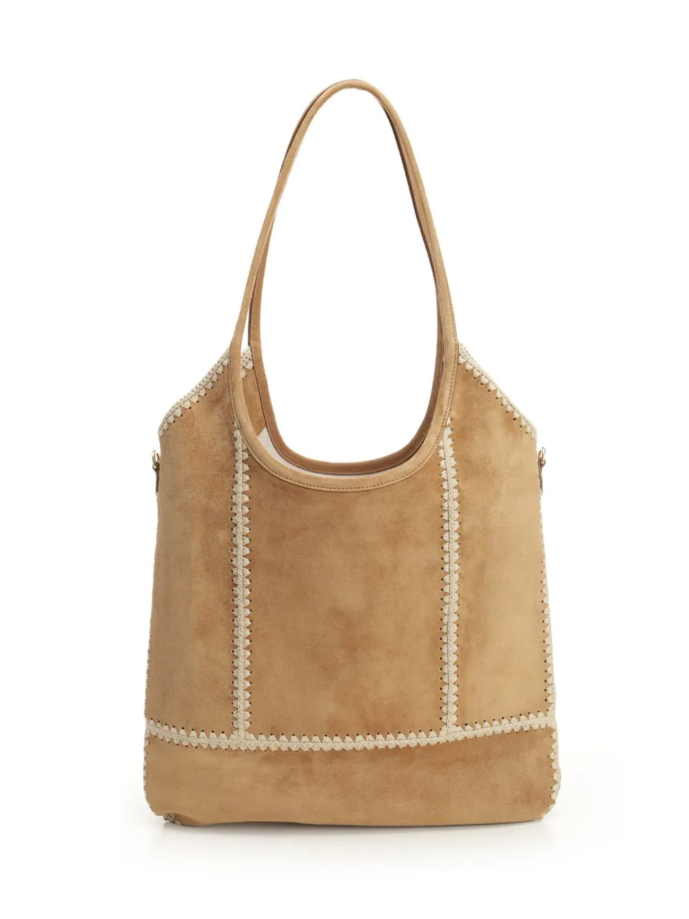 Ivy Suede And Crochet Bag