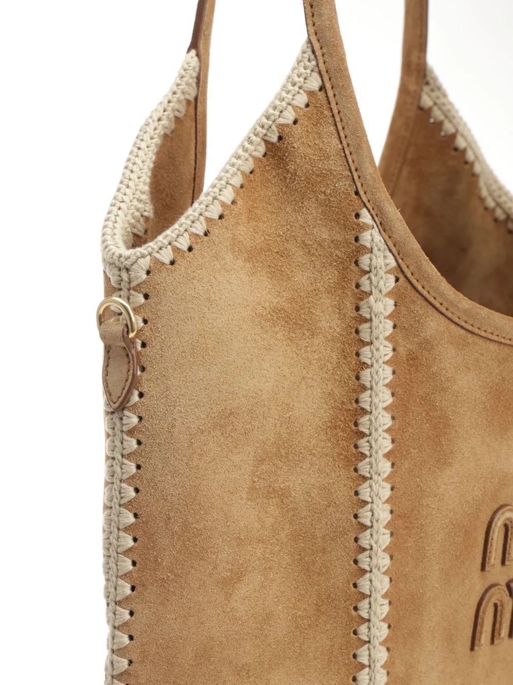 Ivy Suede And Crochet Bag