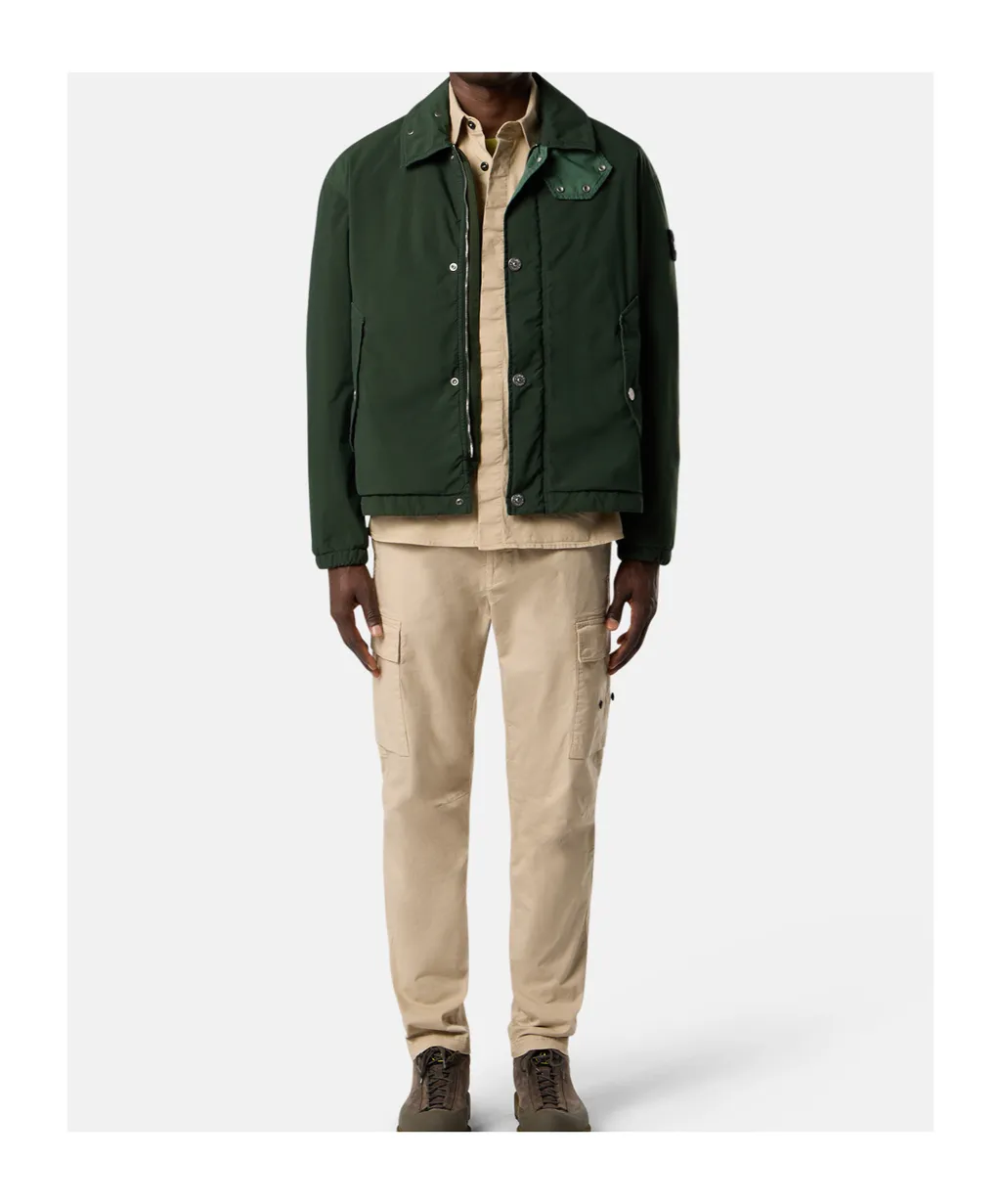 Stone Island Logo Patch Elasticated-Hem Jacket