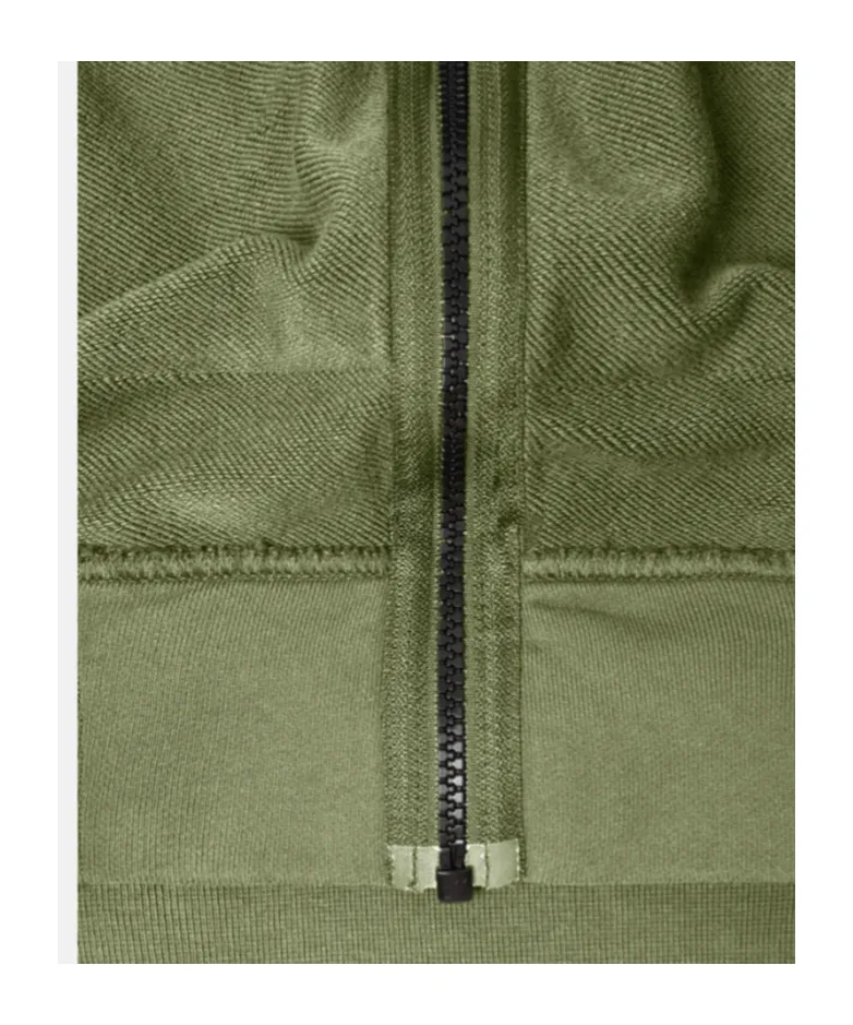 Stone Island Logo Patch Zip-Up Hoodie